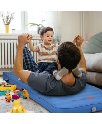 Self-Inflating Folding Camping Sleeping Mattress with Carrying Bag - Blue