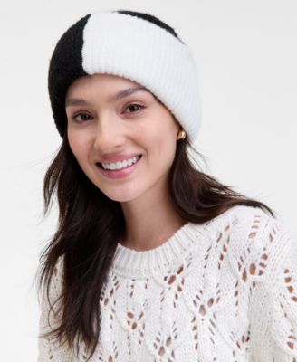 On 34th - Brushed Rib Colorblocked Beanie