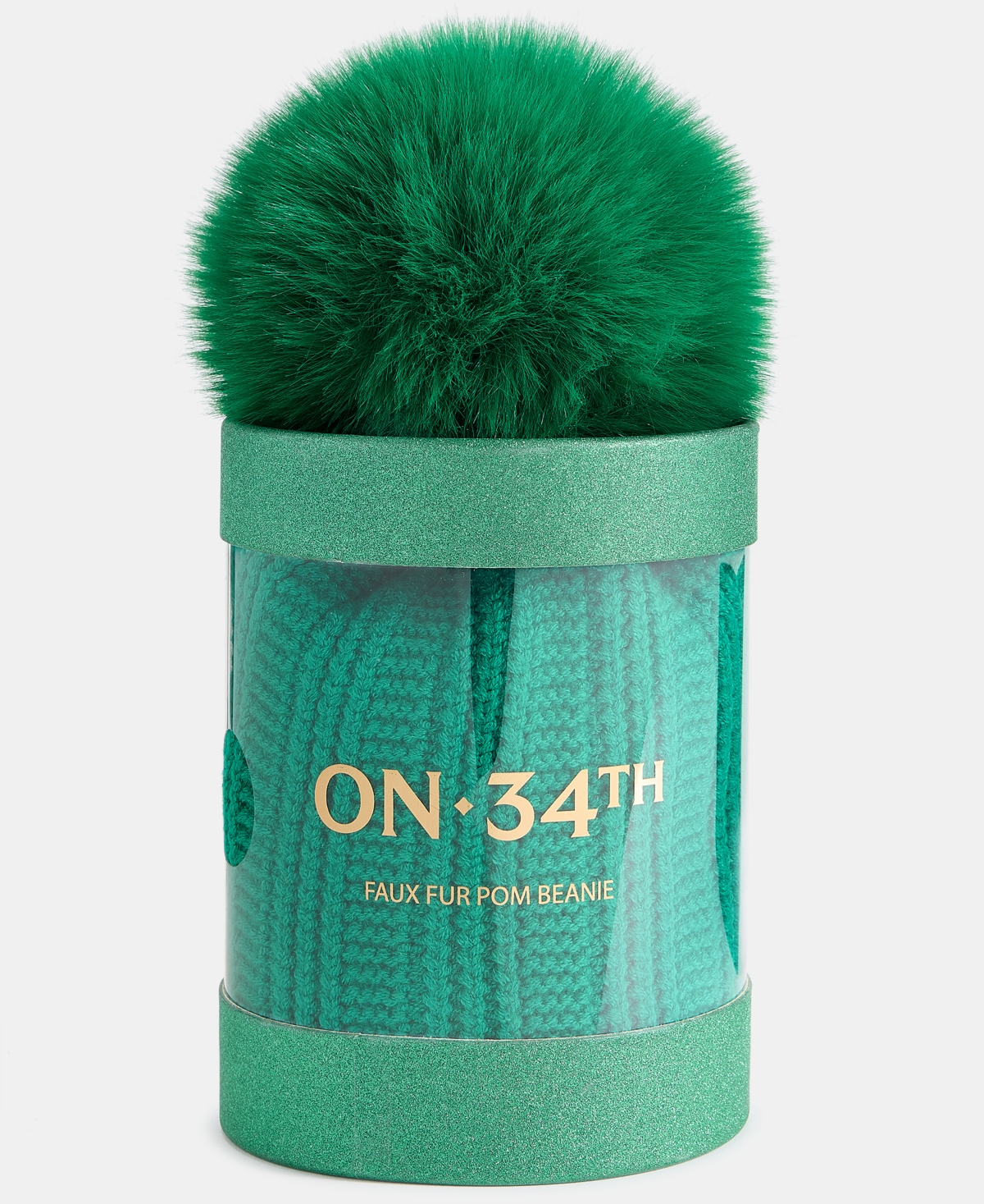 On 34th Boxed Rib-knit Beanie, Macy's Exclusive In Green