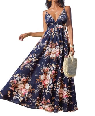 Women's Spring Forward Floral Maxi Beach Dress