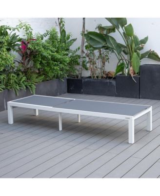 Marlin Patio Chaise Lounge Chair With White Aluminum Frame