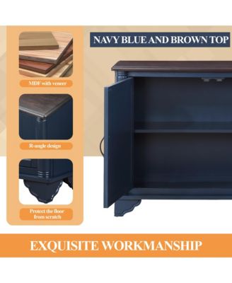 40" Bathroom Cabinet Console Table with Adjustable Storage Shelf