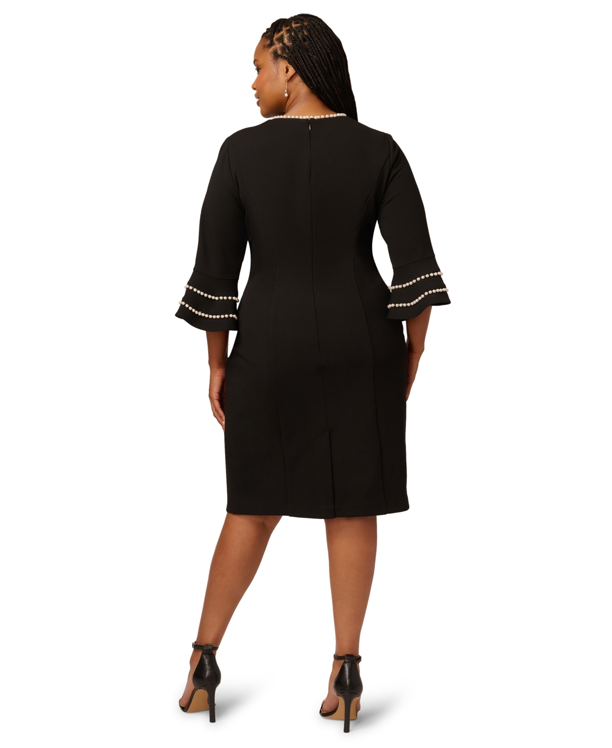 Adrianna Papell Plus Size 3/4-sleeve Sheath Dress In Multi