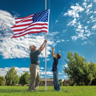 Anti Rust Flag Pole Sleeve for 20Ft 25Ft 30Ft In-Ground Poles Outdoor 2 1/16"