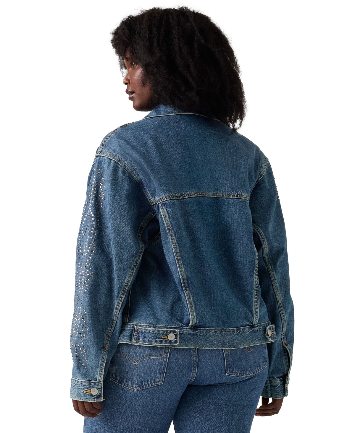 Levi's Plus Size 90s Trucker Long Sleeve Jacket In Blue