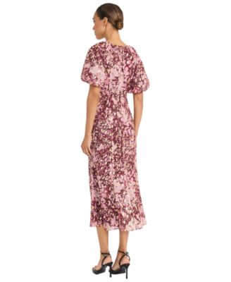 Women's Puff Sleeve Midi Dresses