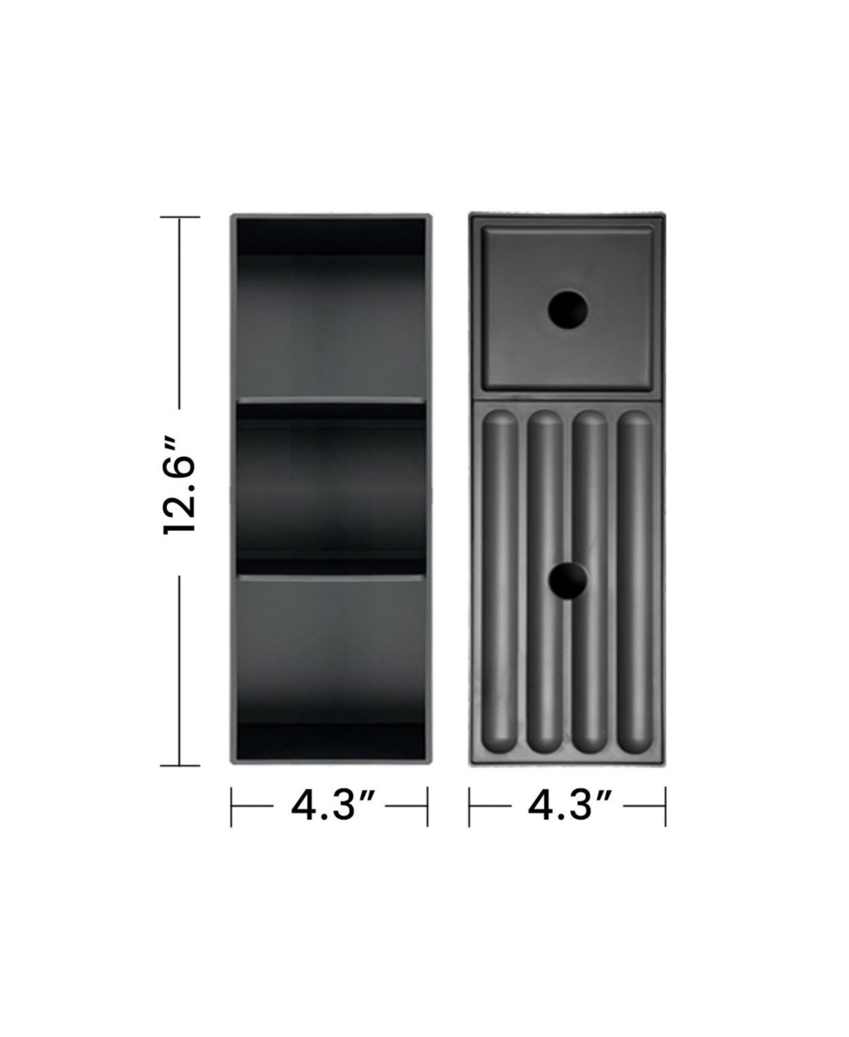 Casainc Etna 24" Wall-Mounted Vanity With Ceramic Sink and Striped Wood Grain