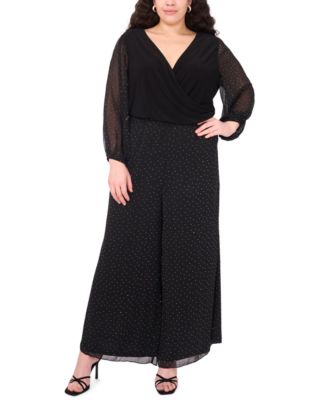Plus-Size Women's Puffed Wrap Top
