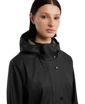 Women's Hooded Rubberized Waterproof Rain Coat