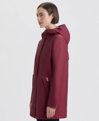 Women's Hooded Rubberized Waterproof Rain Coat