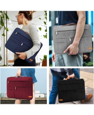 17-17.3 inch Laptop Sleeve Bag, Slim Shockproof Handbag Carrying Case, Notebook Computer Cover Fit for Acer Asus Dell HP Grey