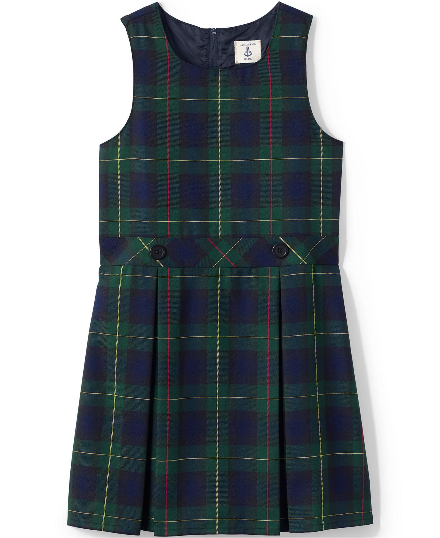 Big Girls Top of Knee Plaid Jumper