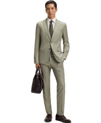 Men's Patterned Stretch Slim-Fit Pants