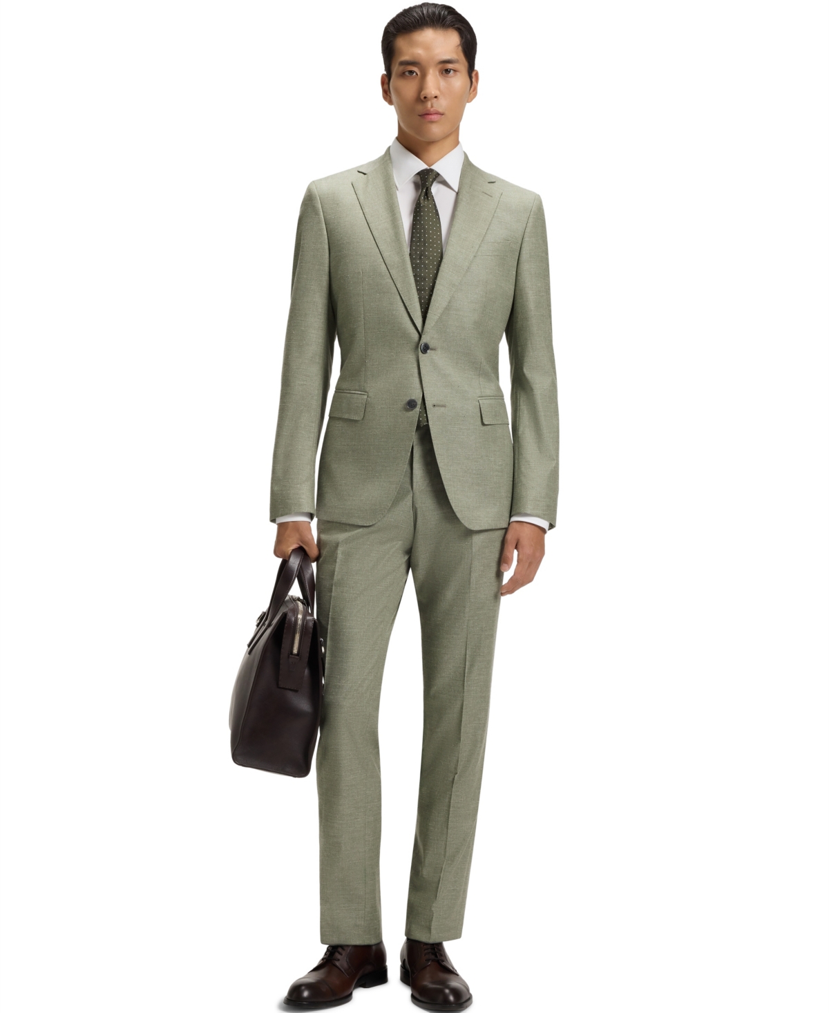 Hugo Boss Boss By  Men's Patterned Stretch Slim-fit Blazer In Green