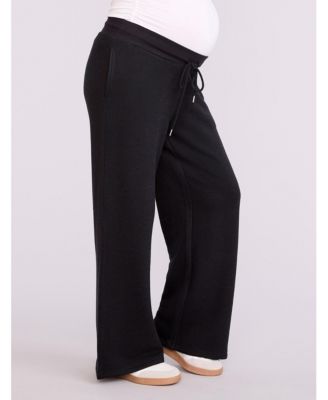 Women's Under the Belly Wide Leg Sweatpants - Motherhood Maternity