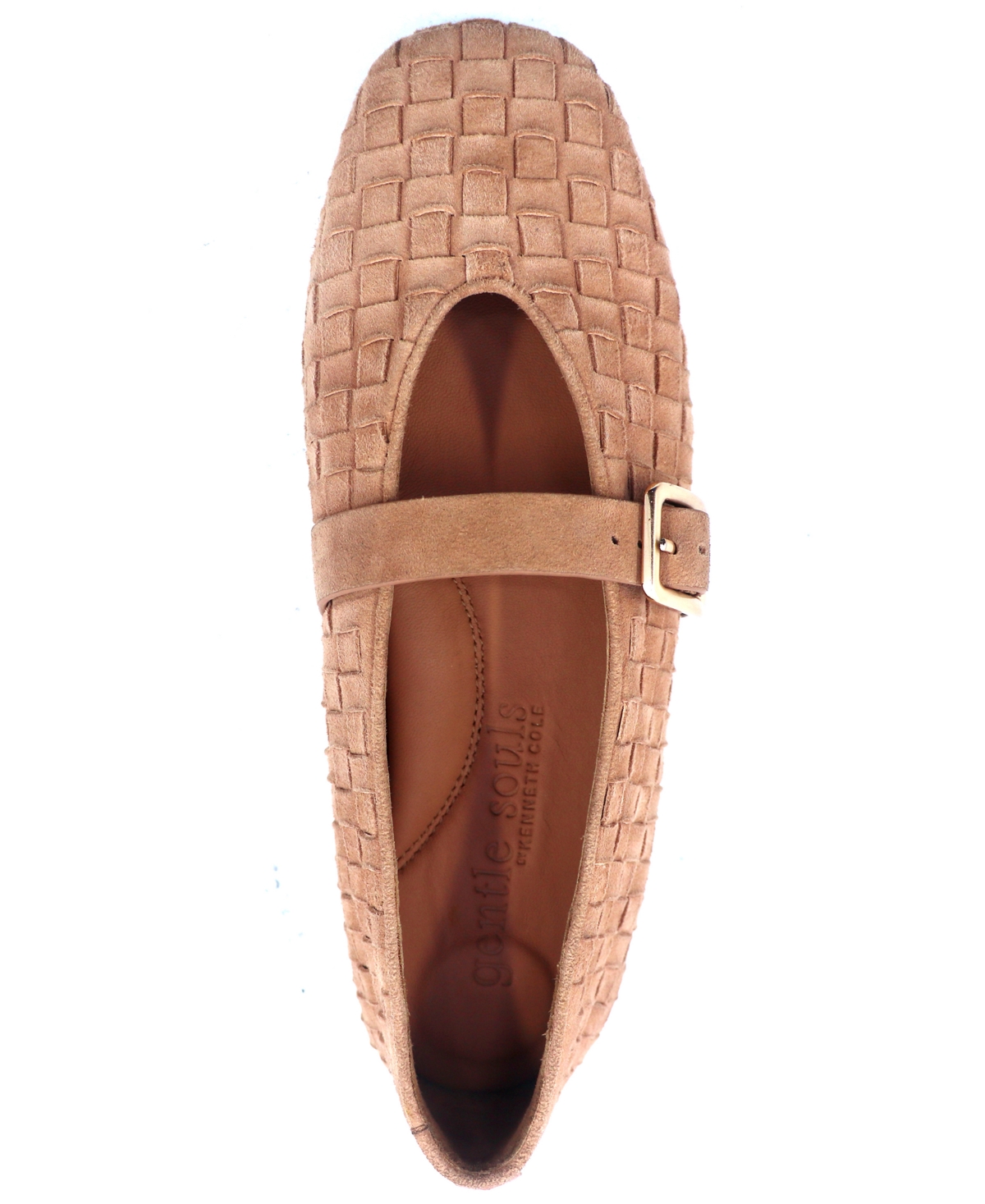 Gentle Souls Winifred Woven Mary Jane Flat In Brown