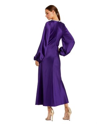 Women's High Neck Long Sleeve Crystal Detail Dress