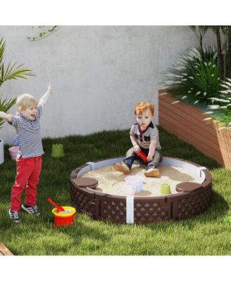 Round Kids box with Cover, 3 Seats, Bottom Liner,