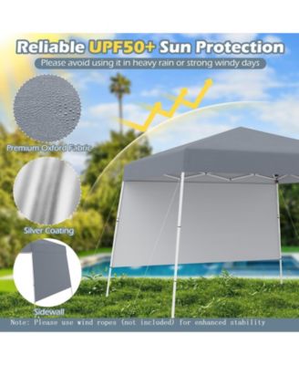 8 X 8 Feet Pop up Canopy Tent with 1 Sidewall and Portable Backpack