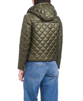 Women's Hooded Packable Diamond Quilted Jacket