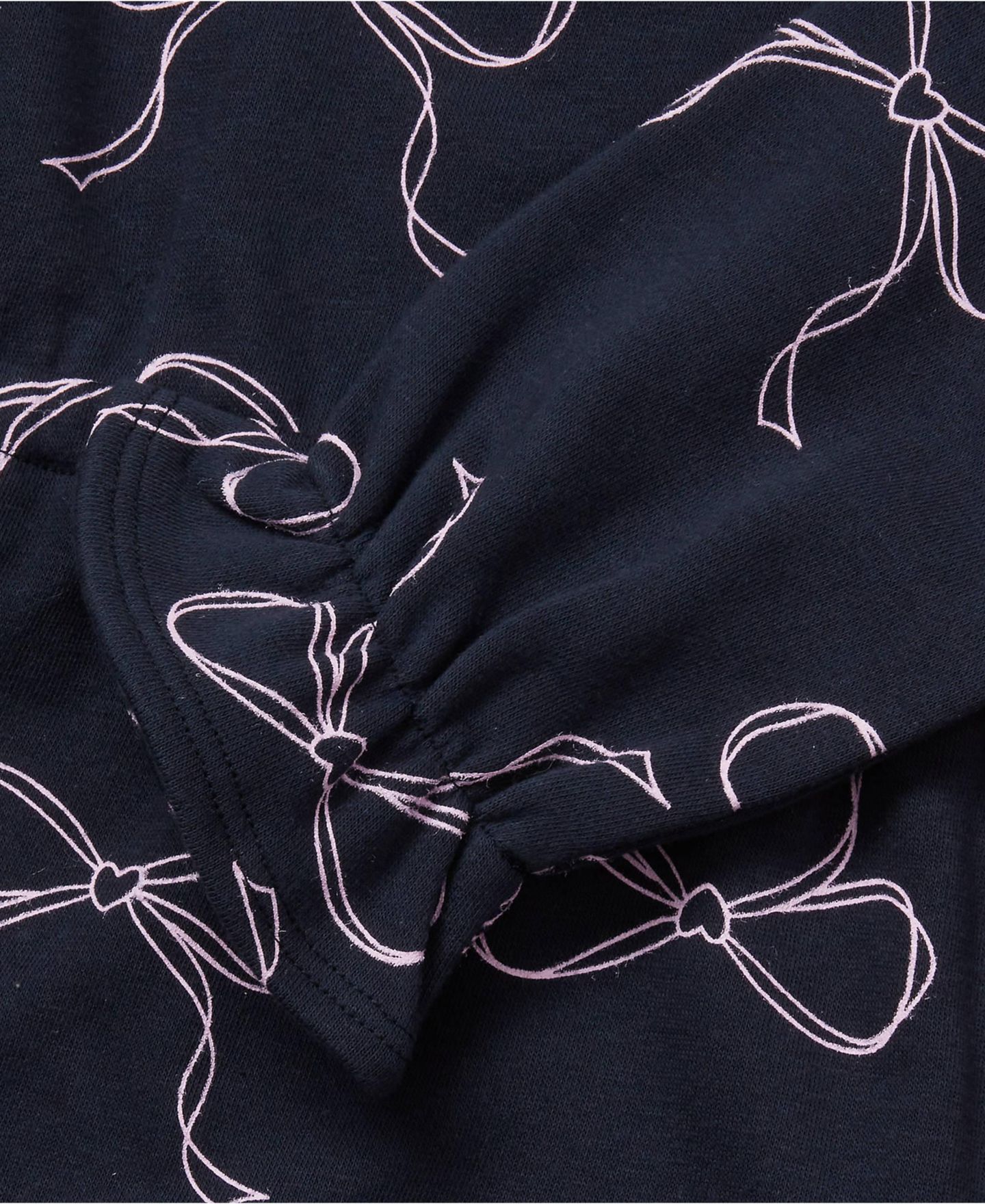 Платье Lands' End Long Sleeve French Terry Knit Dress для девочек, цвет: Тёмно-синий — фото 2