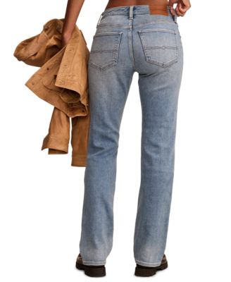 Women's Mid Rise Curvy Straight Jeans