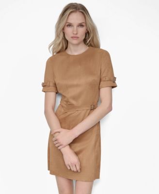 Women's Short Sleeve Crew Neck Sheath Dress