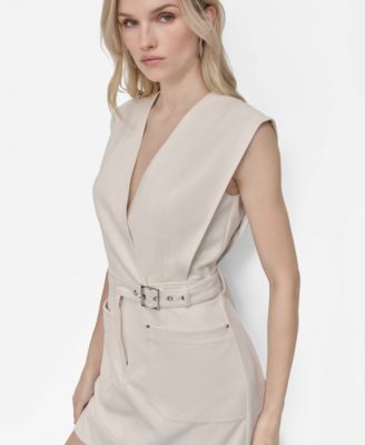 Women's Sleeveless V-Neck Sheath Dress