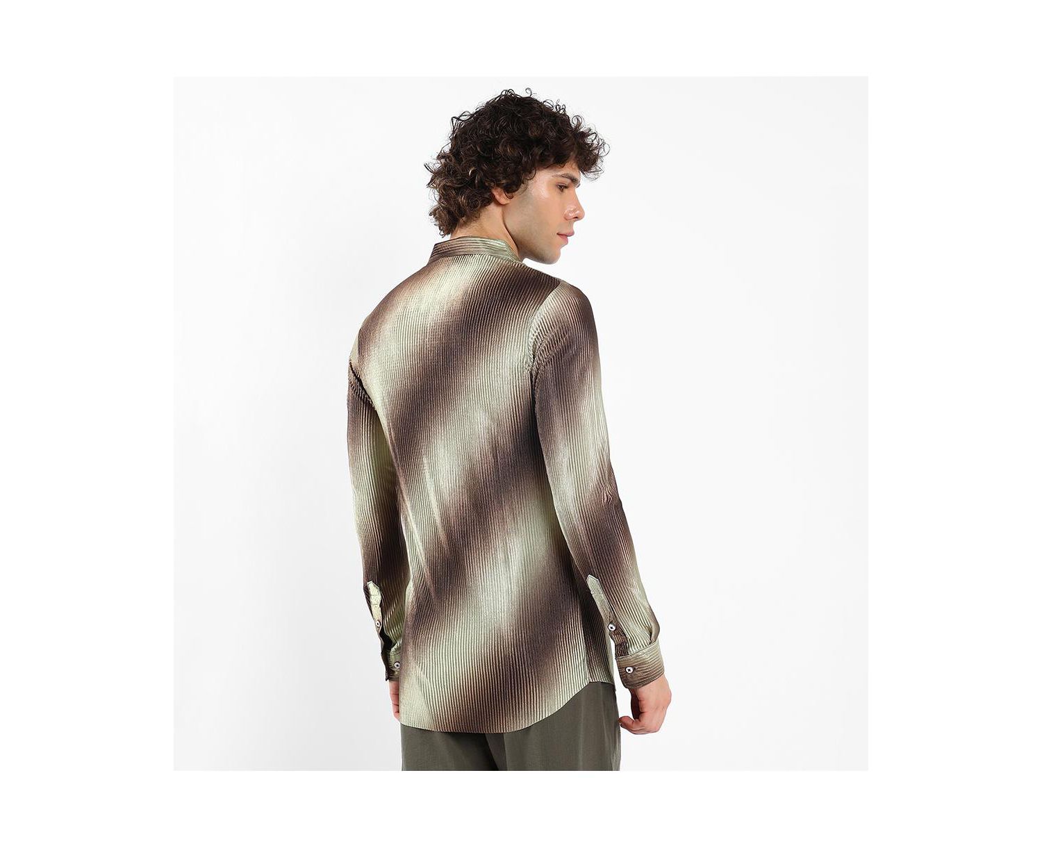 Campus Ombre-Pleated Shirt