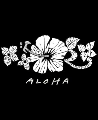 Plus Size ALOHA Word Art V-Neck T-Shirt