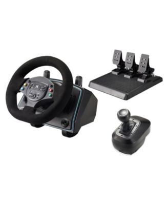 Gaming Steering Wheel with Pedals & Shifter – 1080&deg; Rotation, Hall Effect Pedals, Paddle Shifters, Vibration Feedback for PC, PS4, Xbox, Switch