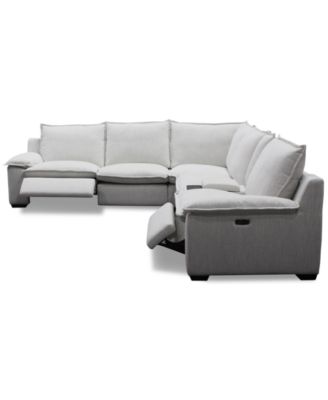 Borsi 6-Pc. Sectional with 2 Power Recliners & 1 Console, Exclusive at Macy's