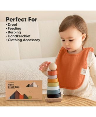 Baby Boys 8-Pack Bibs for Boys, Girls, Pull-on Bibs Drool Bibs Bib Unisex