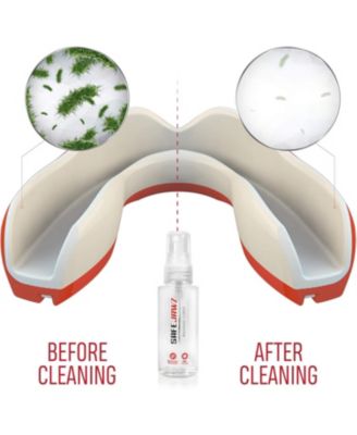 NITRO Triple Layer Shock Cage Sports Mouth Guard with Case and Disinfectant Spray Bundle Kit for Basketball, Football, MMA, Hockey, Wrestling