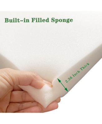 75 Inch Blue Striped Chaise Lounge Cushion Set with Removable Covers