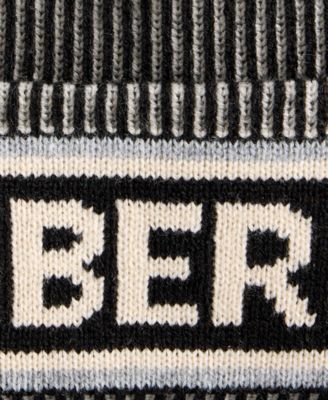 Men's Pom Timberland Jacquard Logo Beanie Hat