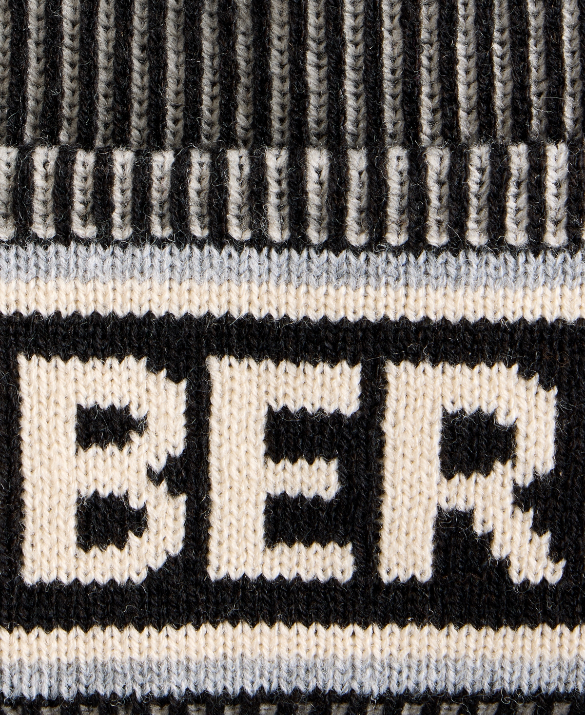 Timberland Men's Pom  Jacquard Logo Beanie Hat In Black