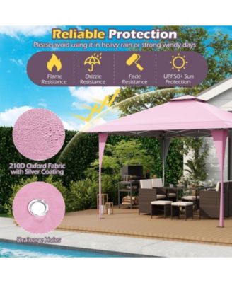 13 X 13 FT Pop up Gazebo with Portable Carrying Bag 8 Stakes and 4 Wind Ropes