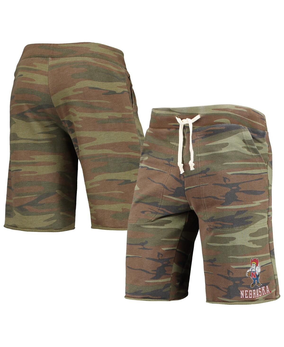 Alternative Apparel Men's Camo Nebraska Huskers Victory Lounge Shorts In Multi
