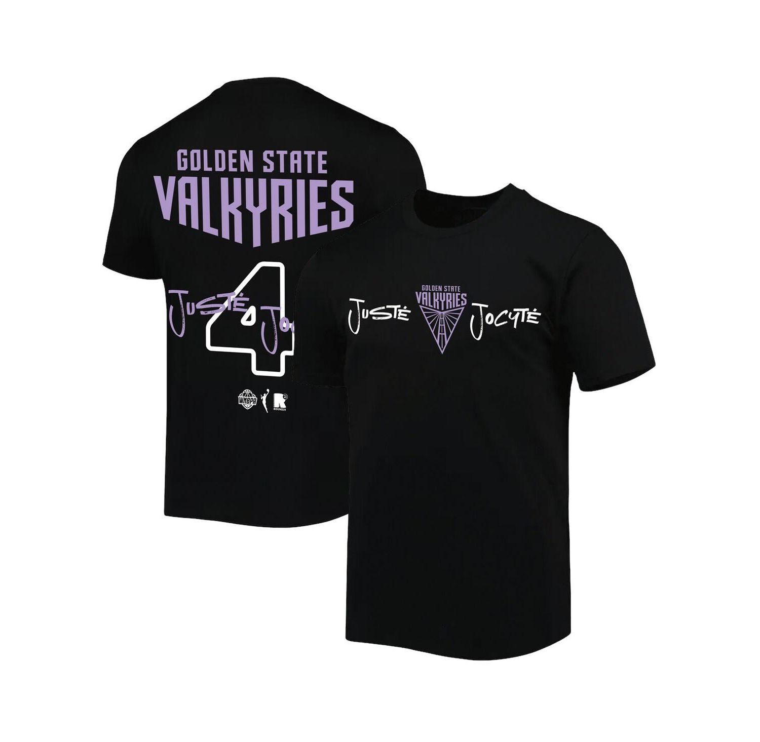 Men's and Women's Juste Jocyte Black Golden State Valkyries Name & Number T-Shirt
