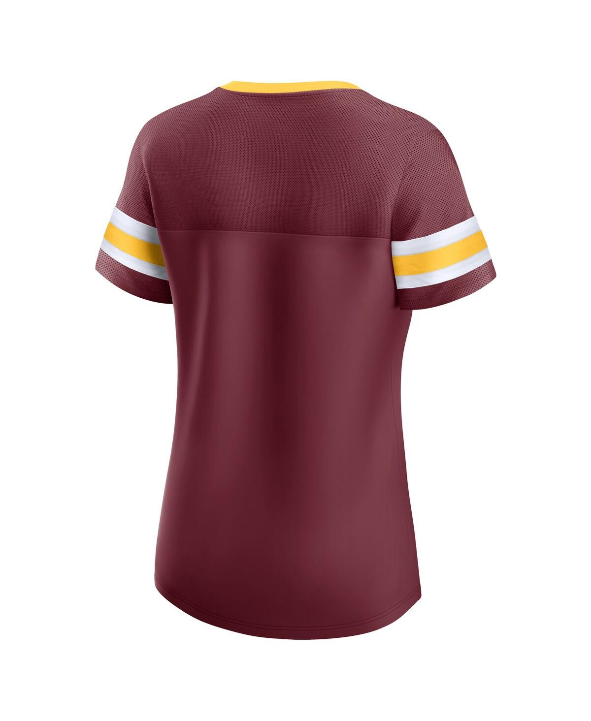Fanatics Branded Burgundy Washington Commanders Original State Lace-up T-shirt In Burgundy