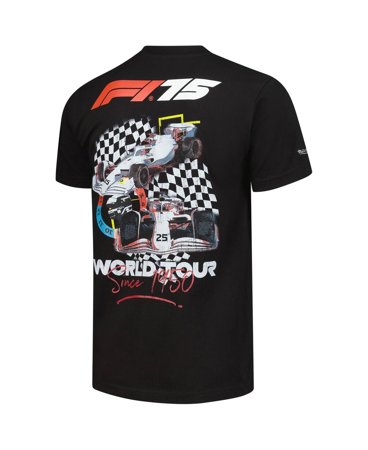 Mitchell & Ness Men's Black F1 World Tour Men's T-shirt In Black
