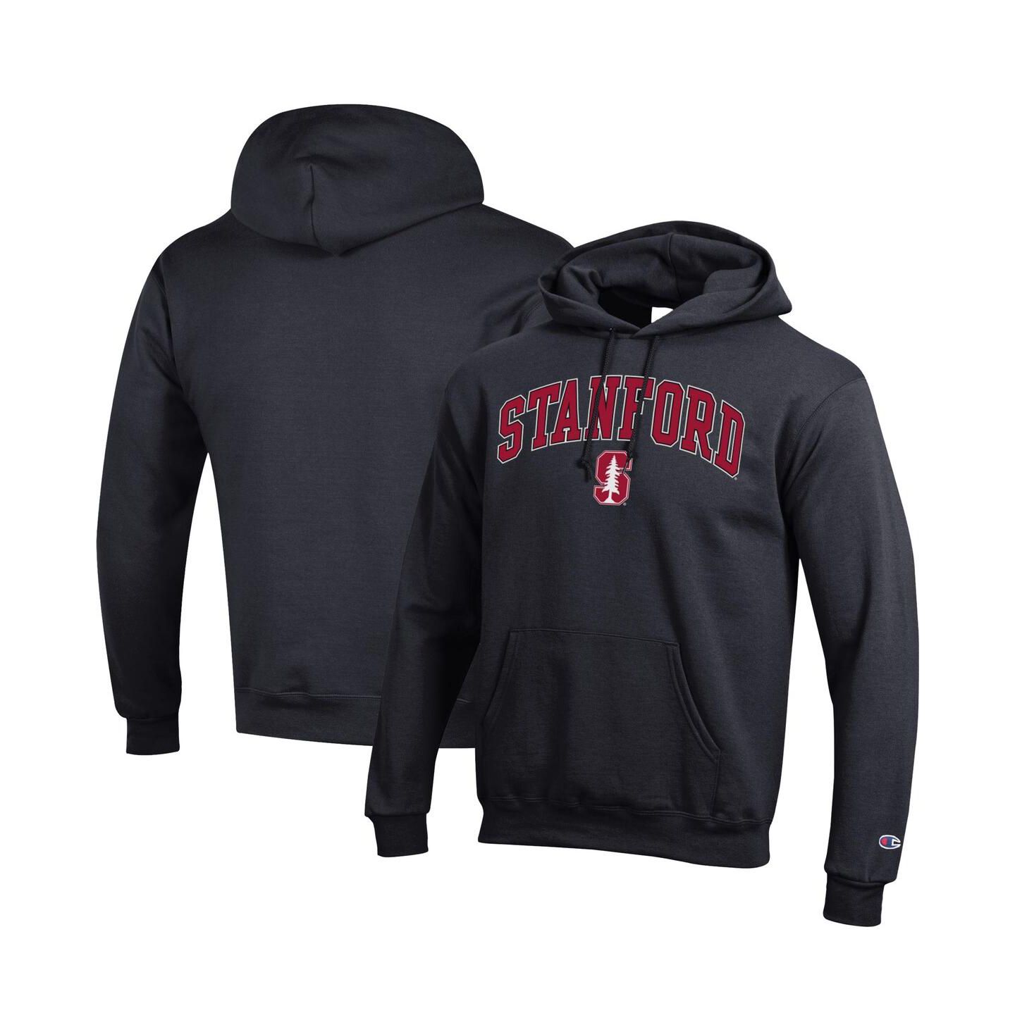 Мужское худи Champion Cardinal Stanford Cardinal Arch Over Logo Pullover, цвет: Чёрный — фото 1