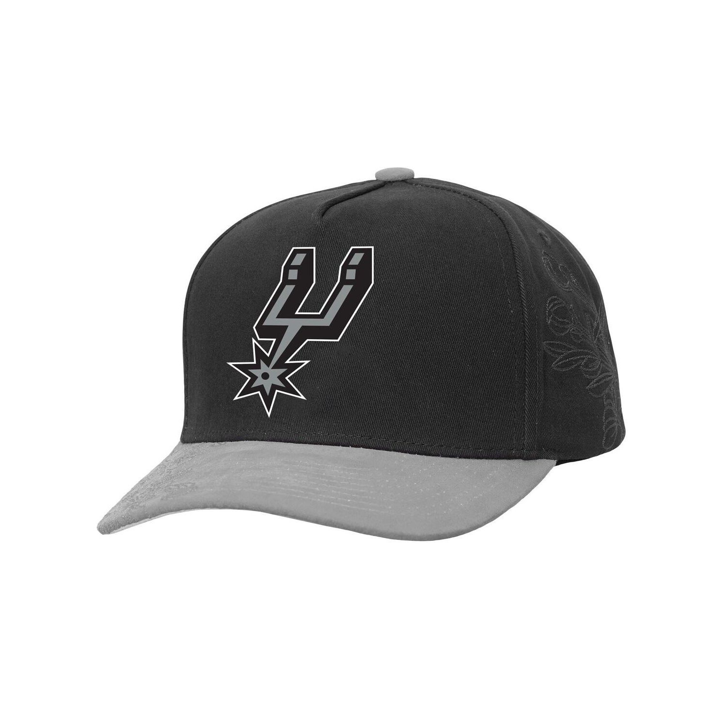 Men's Black/Gray San Antonio Spurs May Flowers Adjustable Hat