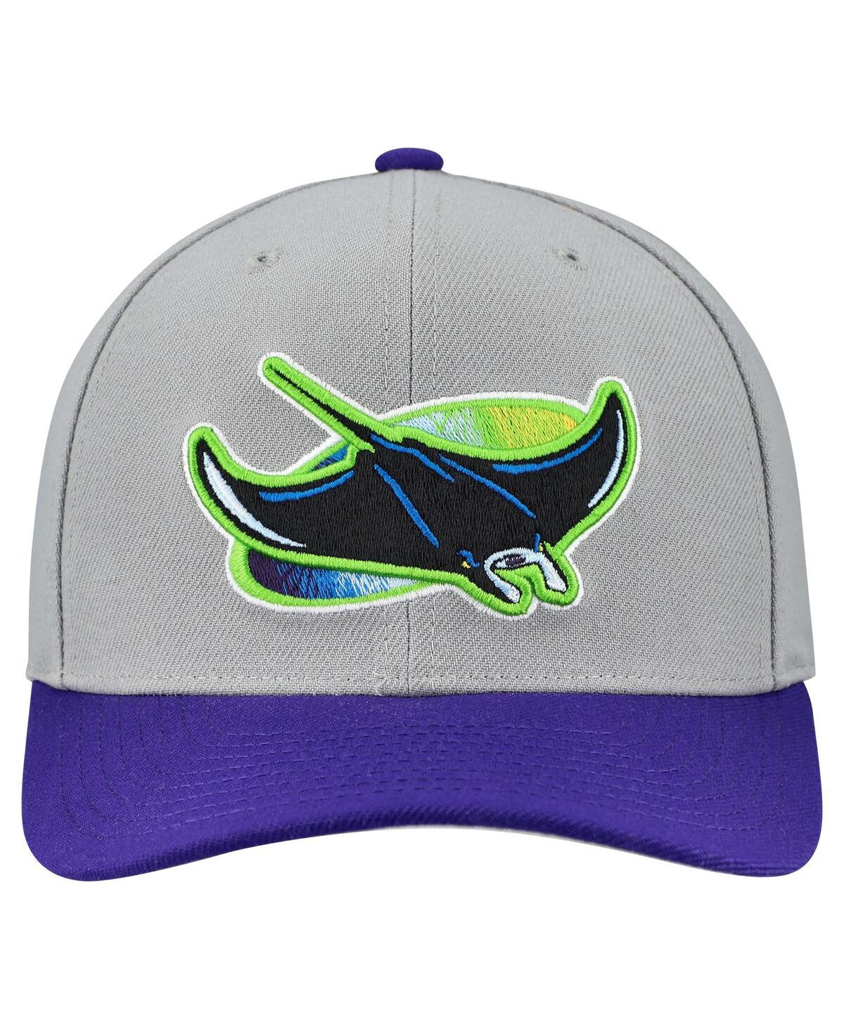 Mitchell & Ness Men's And Women'sâ Gray Tampa Bay Rays Basic Coop Pro Adjustable Hat In Gray