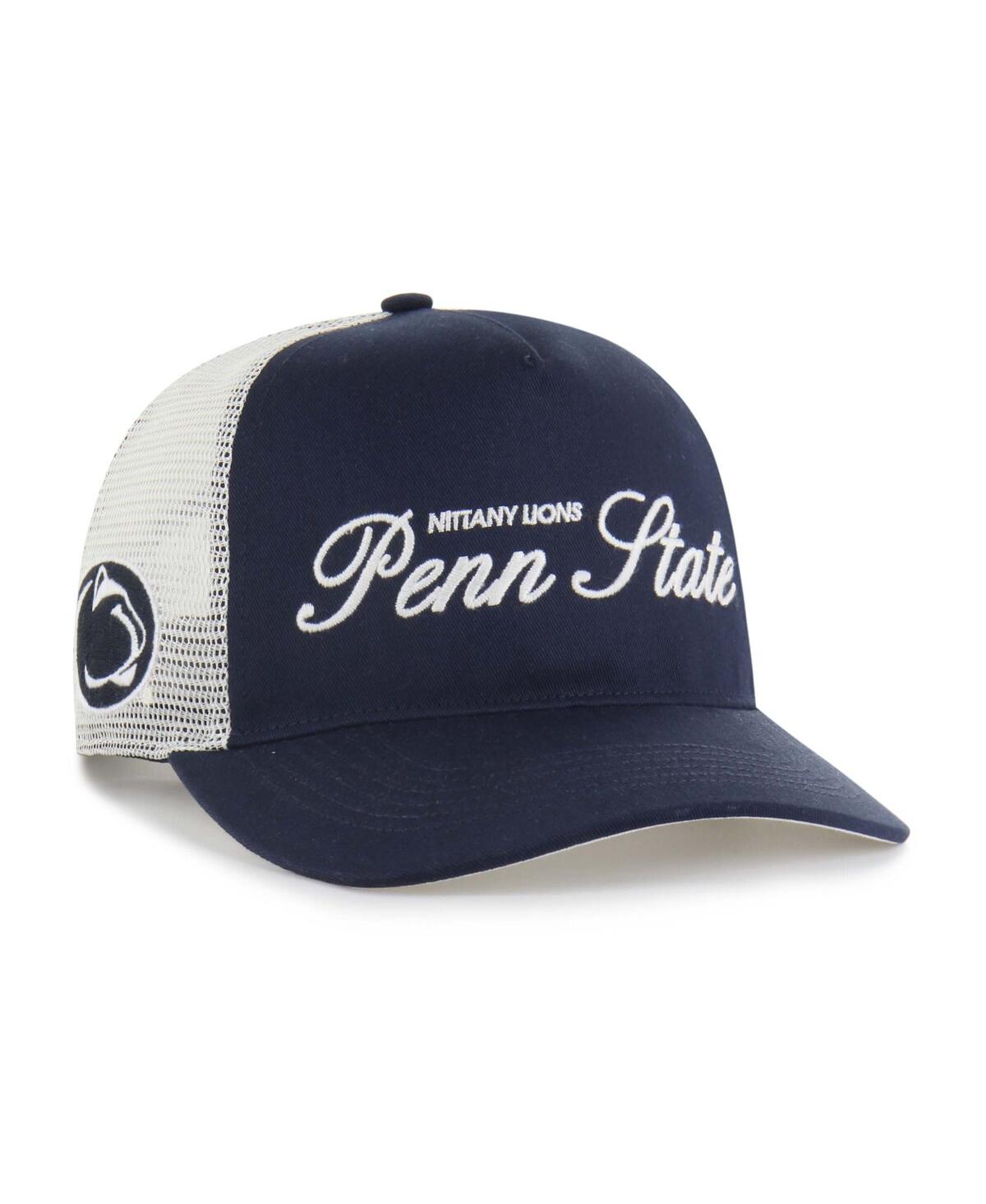 47 Brand Men's And Women's Navy Penn State Nittany Lions Contemporary Basics Foundation Trucker Hitch Adjusta In Blue