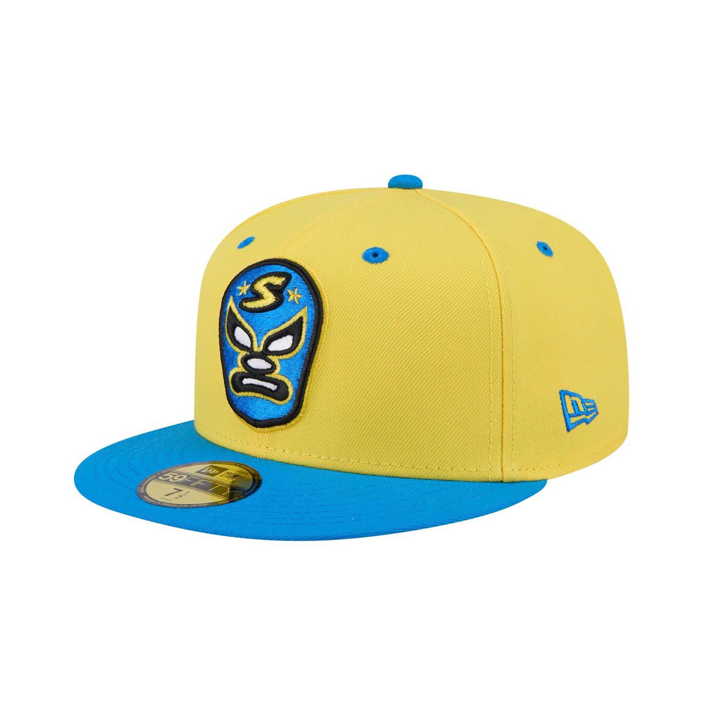 Мужская кепка New Era Yellow/Blue Sacramento River Cats Copa de la Diversion 59FIFTY Fitted Hat — фото 1