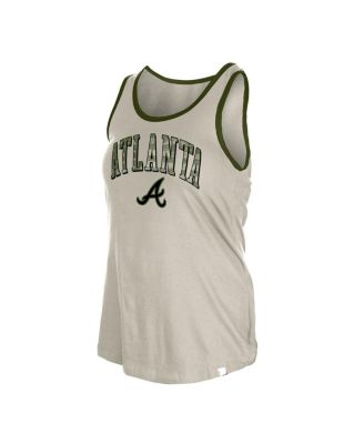 Women's&nbsp;Cream Atlanta Braves Armed Forces Tank Top