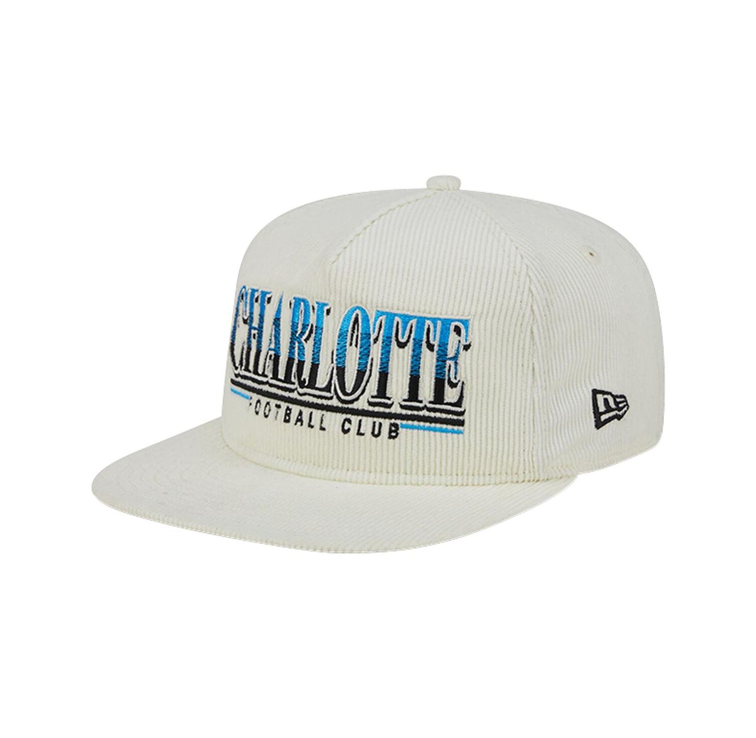 Men's White Charlotte FC Throwback Corduroy Golfer Adjustable Hat