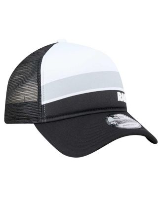 Big Boys and Girls Black Las Vegas Raiders Sport Night Color Block 9FORTY A-Frame Trucker Adjustable Hat